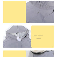 HKM-0974909 Reflective Waterproof Pet Raincoat for Dogs and Cats in Gray - Available in Multiple Sizes