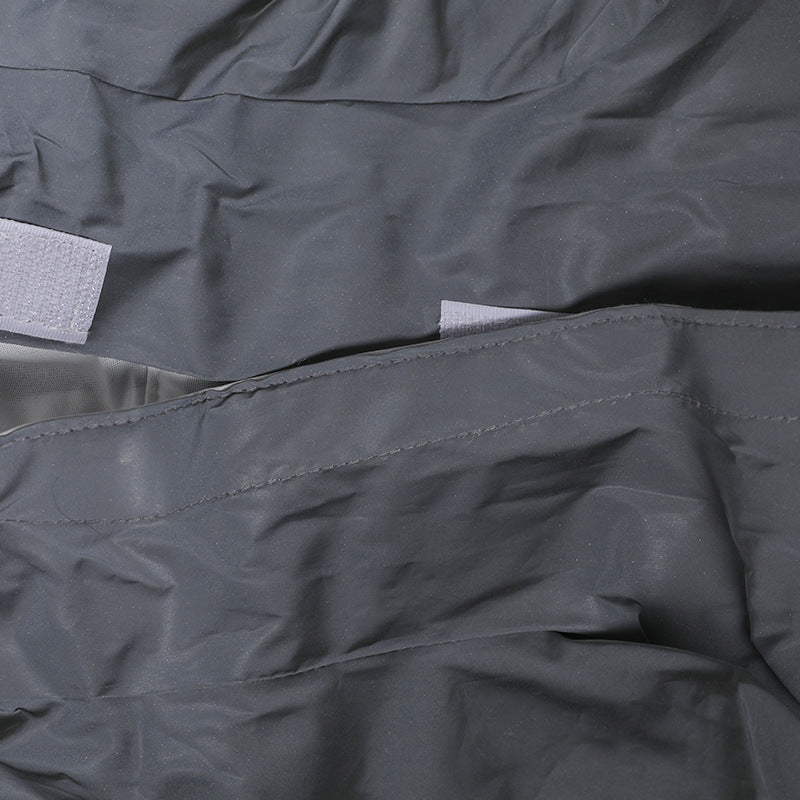 HKM-0974909 Reflective Waterproof Pet Raincoat for Dogs and Cats in Gray - Available in Multiple Sizes