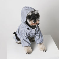 HKM-0974909 Reflective Waterproof Pet Raincoat for Dogs and Cats in Gray - Available in Multiple Sizes