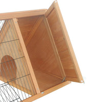 HKM-0976189 Wooden A-Frame Outdoor Rabbit Cage with Ventilation and Easy Access, 46" x 24"