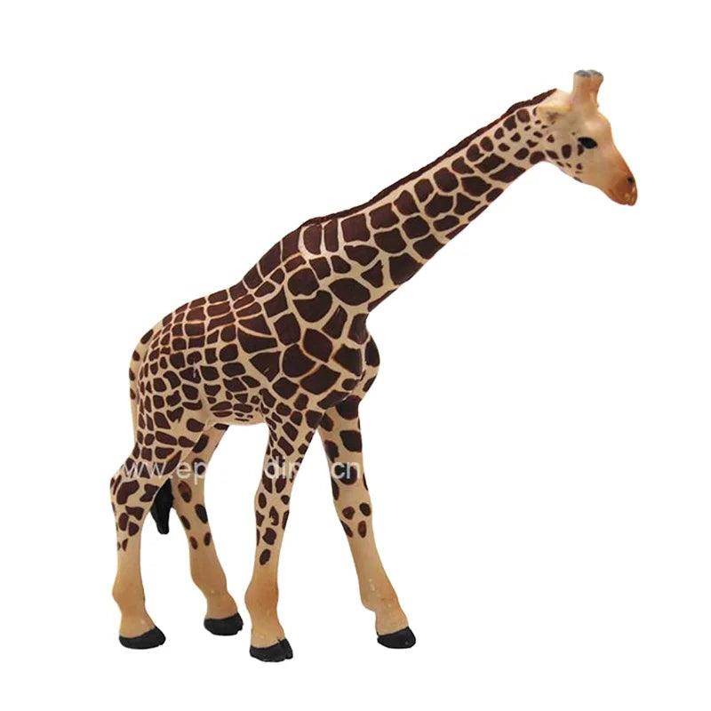 HKM-097619 5-Inch Plastic Giraffe Toy for Kids - Unisex Animal Figurine Ideal for Ages 2 to 7