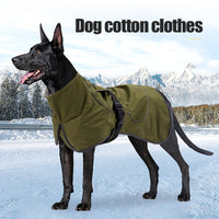 HKM-0976701 Winter Warm Clothing for Medium and Large Dogs - Waterproof Nylon, Army Green and Black Options