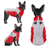 HKM-0978109 Windproof Pet Winter Clothes for Medium and Large Dogs, Cotton Material in Black, Blue, Red, Navy Blue, Sizes XL-6XL
