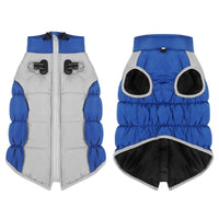 HKM-0978109 Windproof Pet Winter Clothes for Medium and Large Dogs, Cotton Material in Black, Blue, Red, Navy Blue, Sizes XL-6XL