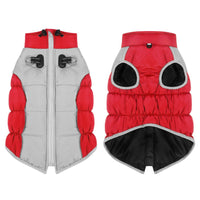 HKM-0978109 Windproof Pet Winter Clothes for Medium and Large Dogs, Cotton Material in Black, Blue, Red, Navy Blue, Sizes XL-6XL