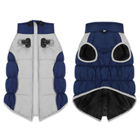 HKM-0978109 Windproof Pet Winter Clothes for Medium and Large Dogs, Cotton Material in Black, Blue, Red, Navy Blue, Sizes XL-6XL
