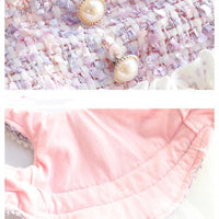 HKM-0978877 Fragrant Lace Tutu Skirt for Small Dogs, Warm Cotton Lining, Various Sizes in Beige, Pink, and Purple