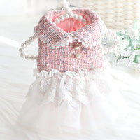 HKM-0978877 Fragrant Lace Tutu Skirt for Small Dogs, Warm Cotton Lining, Various Sizes in Beige, Pink, and Purple