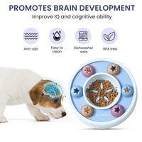 HKM-0979133 Interactive Dog Puzzle Game Toy - Levels 1-3, Enhances Thinking Skills, Easy to Clean, Non-Slip Design