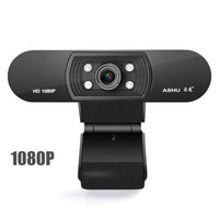 HKM-097939 HD Webcam with Built-In Microphone, 1920x1080 Resolution, Adjustable Focus, Compatible with Multiple Platforms