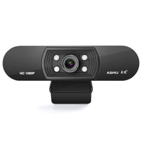 HKM-097939 HD Webcam with Built-In Microphone, 1920x1080 Resolution, Adjustable Focus, Compatible with Multiple Platforms
