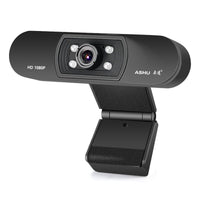 HKM-097939 HD Webcam with Built-In Microphone, 1920x1080 Resolution, Adjustable Focus, Compatible with Multiple Platforms