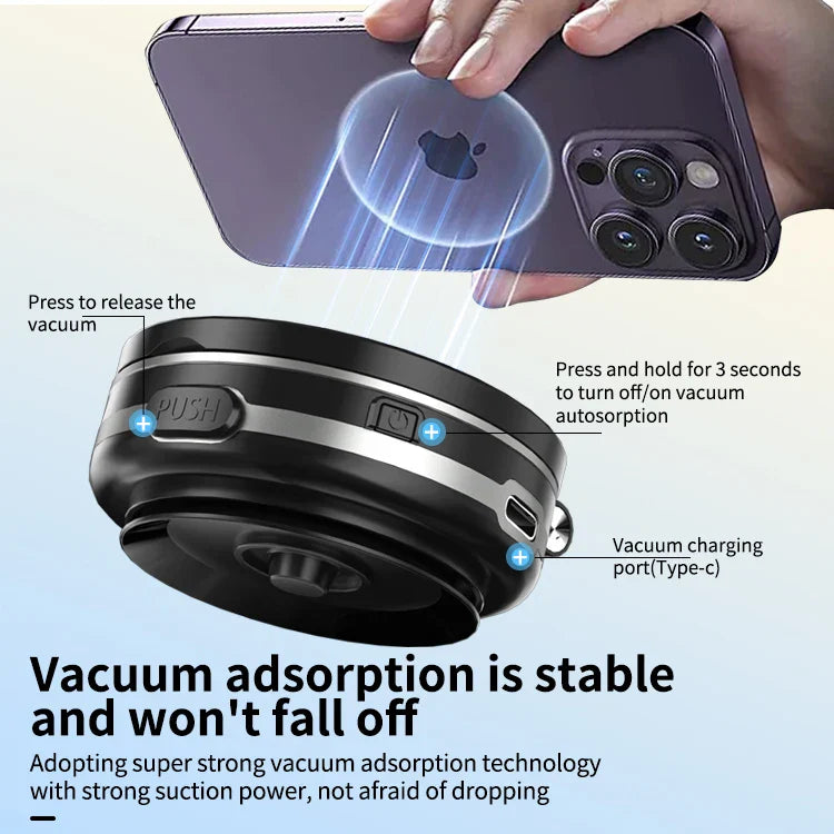 HKM-098003 Magnetic Suction Phone Holder for Easy Installation on Car Glass – Universal Compatibility for All Smartphone Models
