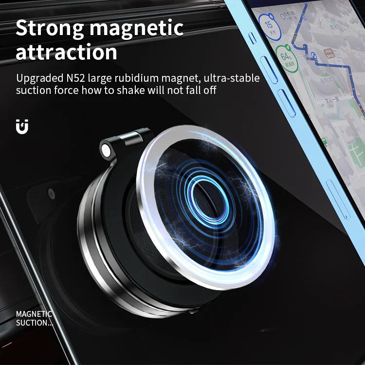 HKM-098003 Magnetic Suction Phone Holder for Easy Installation on Car Glass – Universal Compatibility for All Smartphone Models