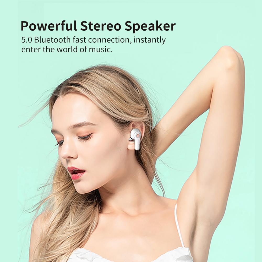 HKM-098131 Bluetooth Wireless Stereo Headset with 10m Range for Calls and Music in Black and White