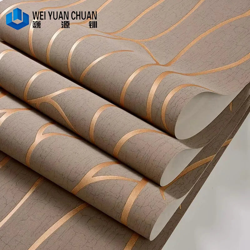 HKM-098131 Modern Striped 3D Non-woven Wallpaper for Home Decoration in Living Room and Bedroom