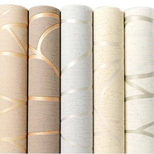 HKM-098131 Modern Striped 3D Non-woven Wallpaper for Home Decoration in Living Room and Bedroom