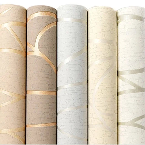 HKM-098131 Modern Striped 3D Non-woven Wallpaper for Home Decoration in Living Room and Bedroom