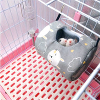 HKM-0982333 Warm Cotton Squirrel Sleeping Bag Nest in Canvas with Leopard Print, Owl, and Gray Bunny Designs