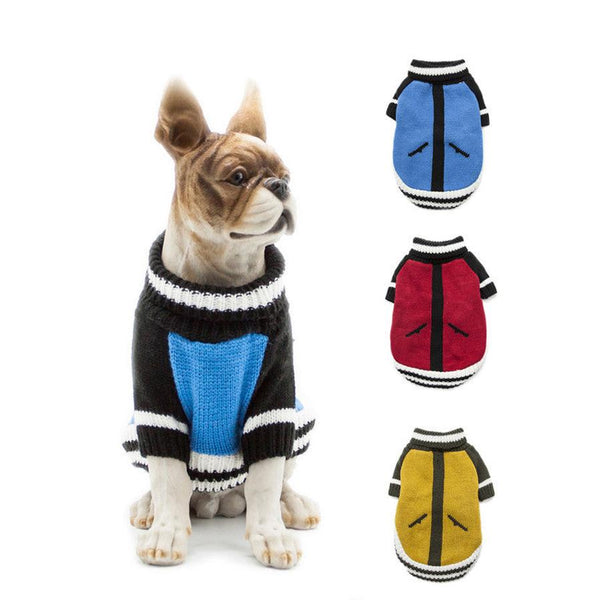 HKM-098323 Cozy Knitted Dog Sweater for All Breeds - Warm Casual Pet Clothing