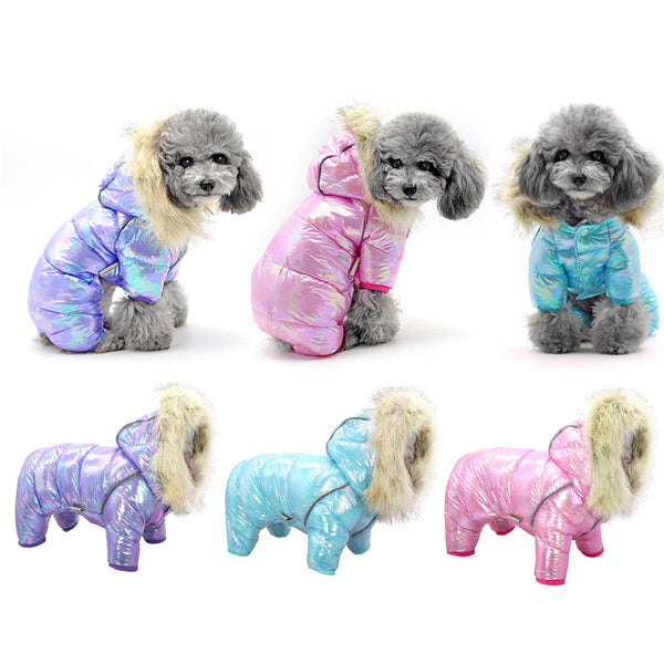 HKM-0983357 Colorful Dog Sweater with Four-Leg Elastic Design and Waterproof Hat