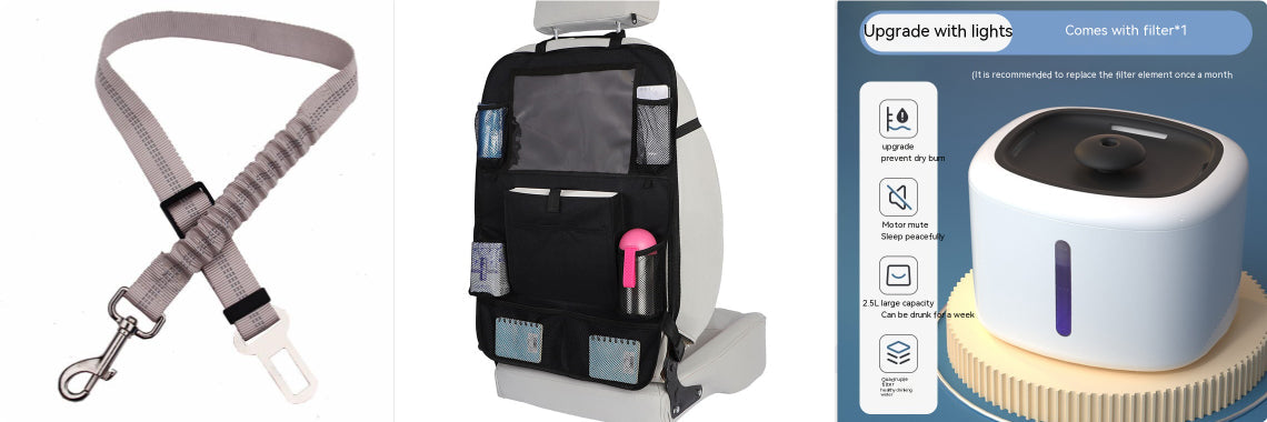 HKM-0984125 Automatic Pet Water Dispenser with Circulation and Optional LED Lights, Stainless Steel or PP Material