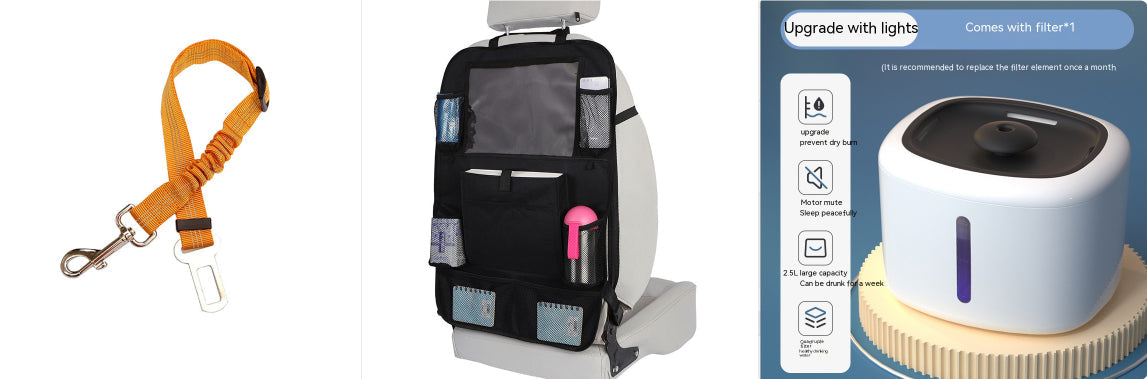 HKM-0984125 Automatic Pet Water Dispenser with Circulation and Optional LED Lights, Stainless Steel or PP Material