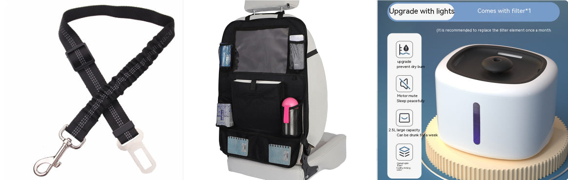 HKM-0984125 Automatic Pet Water Dispenser with Circulation and Optional LED Lights, Stainless Steel or PP Material