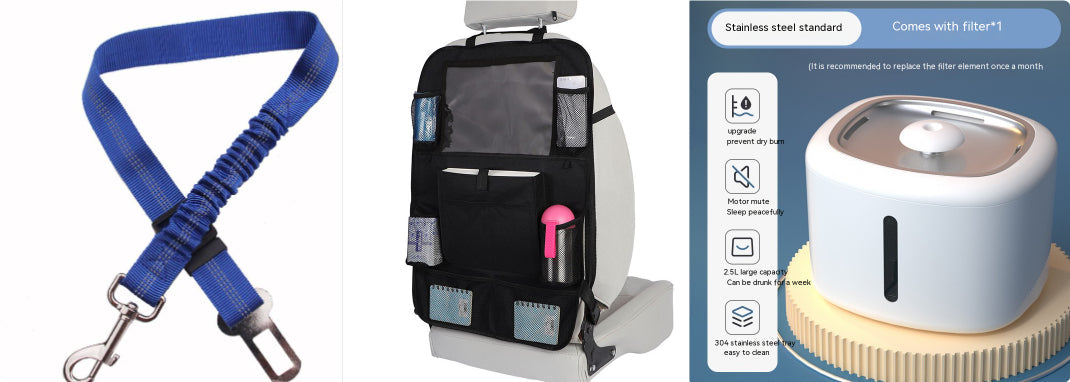 HKM-0984125 Automatic Pet Water Dispenser with Circulation and Optional LED Lights, Stainless Steel or PP Material