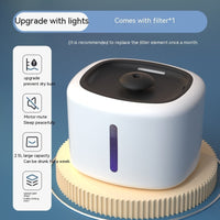 HKM-0984125 Automatic Pet Water Dispenser with Circulation and Optional LED Lights, Stainless Steel or PP Material