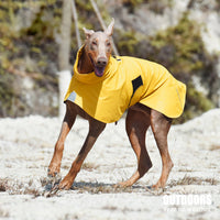 HKM-0985661 Waterproof Windproof Raincoat for Dogs - Sports Style Pet Shell Jacket in Yellow and Orange