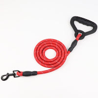 HKM-0987837 Reflective Dog Rope Leash for Large Breeds - Available in 2M, 3M, and 15M Lengths with Soft Plastic Handles