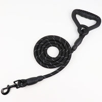 HKM-0987837 Reflective Dog Rope Leash for Large Breeds - Available in 2M, 3M, and 15M Lengths with Soft Plastic Handles
