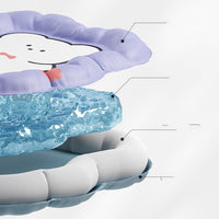 HKM-0988093 Durable Waved Bear Shaped Pet Ice Mat Cushion, PVC & Gel, Sizes M & L