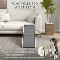 HKM-0989501 Pet Ramp for Dogs & Cats - 60 Inch Non-Slip Carpeted Slope, High-Quality Pine Wood, Easy Access for Mobility Assistance