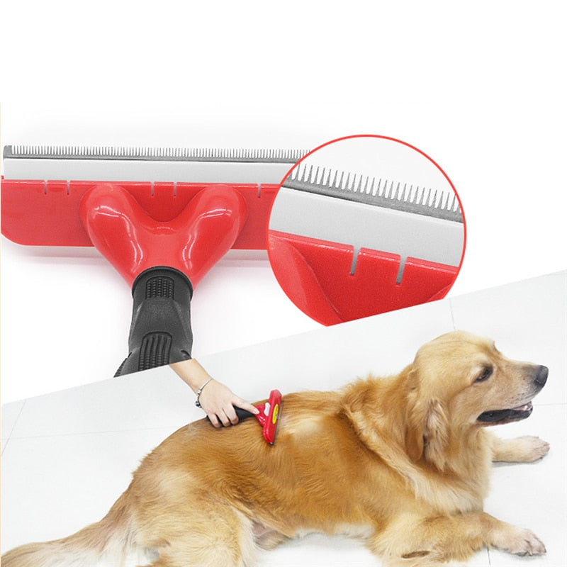 HKM-0989629 Stainless Steel Pet Hair Removal Comb for Dogs and Cats with TPE Skin-Friendly Protection