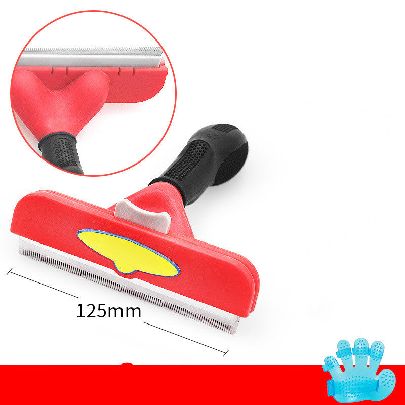 HKM-0989629 Stainless Steel Pet Hair Removal Comb for Dogs and Cats with TPE Skin-Friendly Protection