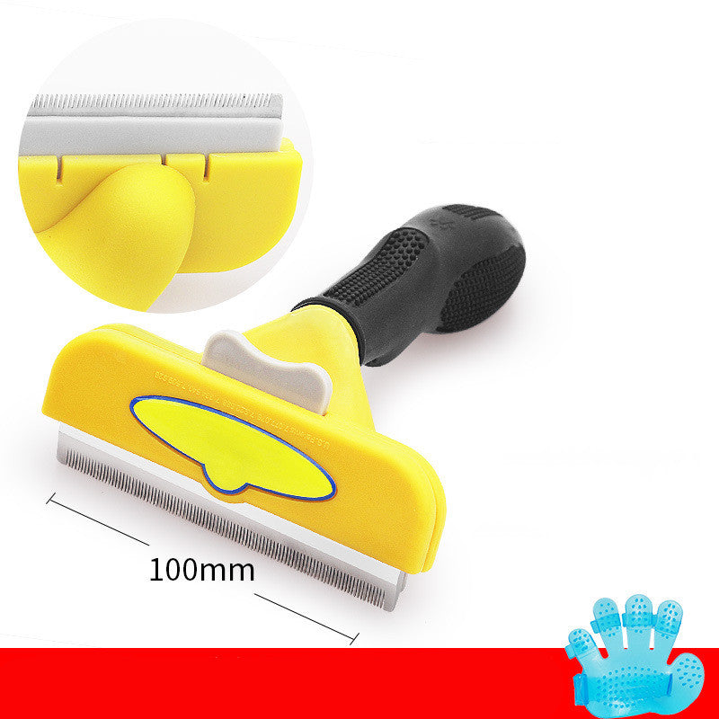HKM-0989629 Stainless Steel Pet Hair Removal Comb for Dogs and Cats with TPE Skin-Friendly Protection