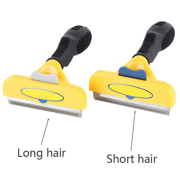 HKM-0989629 Stainless Steel Pet Hair Removal Comb for Dogs and Cats with TPE Skin-Friendly Protection