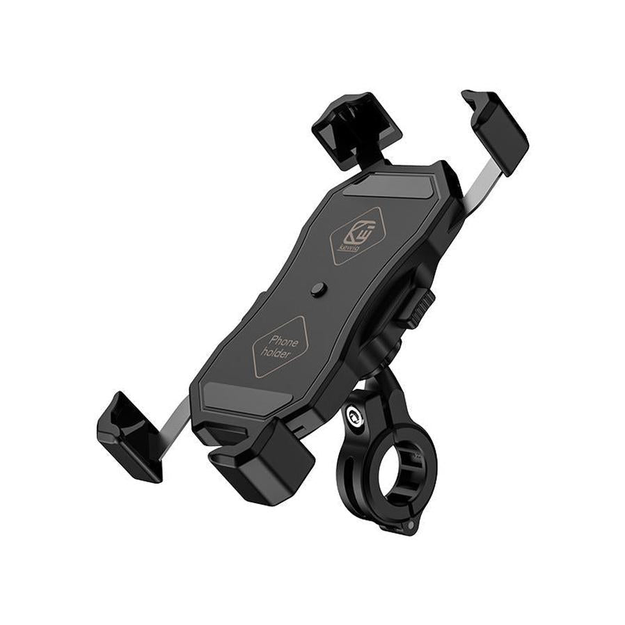 HKM-098963 Motorcycle Universal Phone Holder with USB Buckle and Wireless Charging Option
