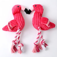 HKM-0991293 Plush Animal Shape Squeaky Dog Toy - Durable Corduroy for Small and Large Dogs