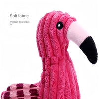 HKM-0991293 Plush Animal Shape Squeaky Dog Toy - Durable Corduroy for Small and Large Dogs