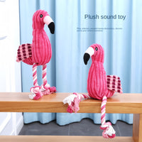 HKM-0991293 Plush Animal Shape Squeaky Dog Toy - Durable Corduroy for Small and Large Dogs