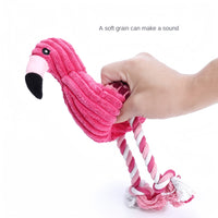 HKM-0991293 Plush Animal Shape Squeaky Dog Toy - Durable Corduroy for Small and Large Dogs
