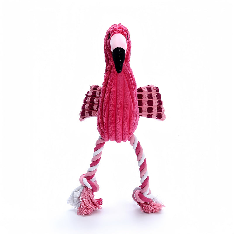 HKM-0991293 Plush Animal Shape Squeaky Dog Toy - Durable Corduroy for Small and Large Dogs