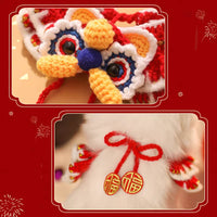 HKM-0991421 New Year’s Scarf Collar for Cats and Dogs - Festive Autumn and Winter Pet Accessory