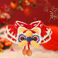 HKM-0991421 New Year’s Scarf Collar for Cats and Dogs - Festive Autumn and Winter Pet Accessory