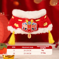 HKM-0991421 New Year’s Scarf Collar for Cats and Dogs - Festive Autumn and Winter Pet Accessory