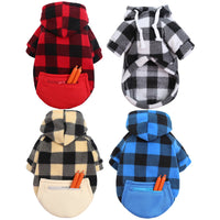 HKM-0991805 Cozy Plaid Sweatshirt for Large Dogs in Multiple Color Options
