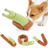 HKM-0993469 Snail Design Interactive Fleece Dog Puzzle Toy for Snuffling and IQ Training